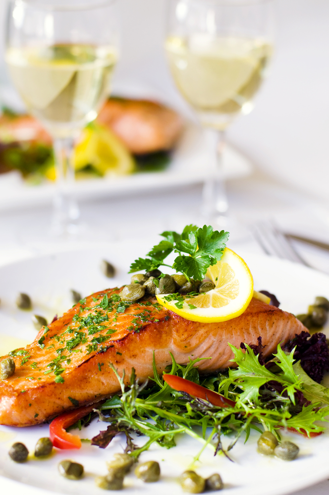 Warm Prosecco Salmon Salad